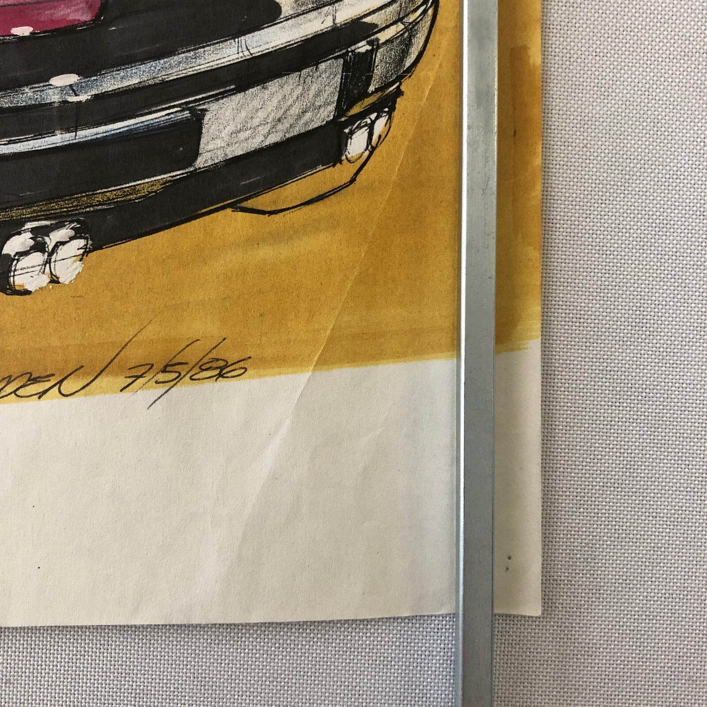 Car Styling Concept Illustration Art Drawing Sketch Vintage Signed 1986