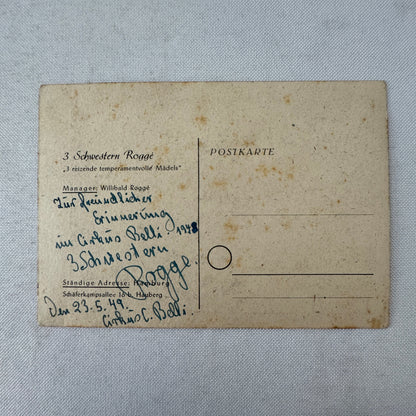 Vintage Circus Acrobat Balancing Act Tightrope Postcard German Text Post Card