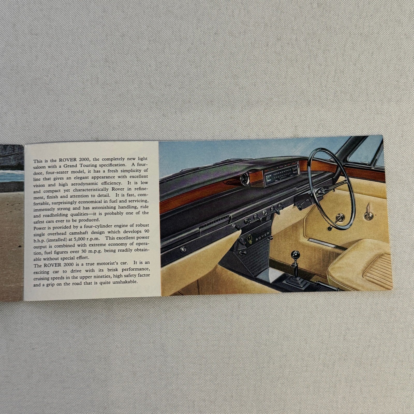 Rover 2000 Car Sales Brochure Catalog Vintage Advertising