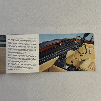 Rover 2000 Car Sales Brochure Catalog Vintage Advertising