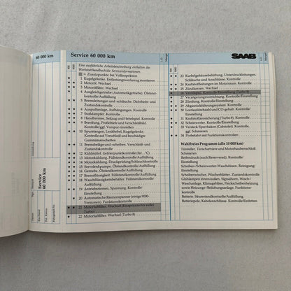 Saab 900 and 9000 Service Book Manual GERMAN 1988 1989