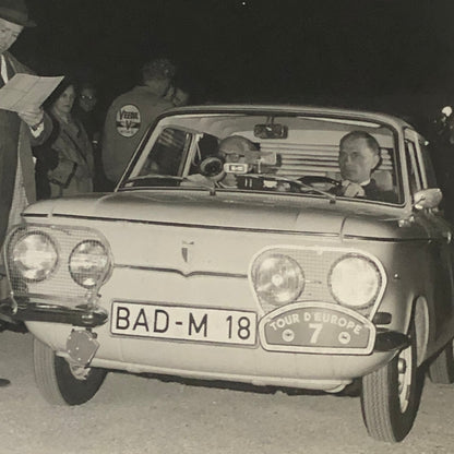 Vintage 1963 Tour d'Europe Car Rally Rallye Racing Press Photo Photograph 