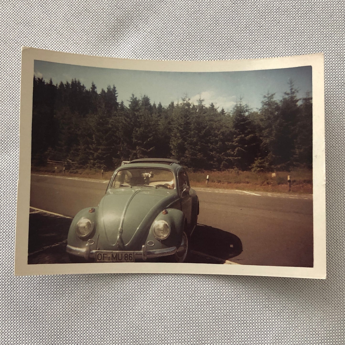 Vintage Photo Photograph Snapshot VW Volkswagen Beetle Bug Car