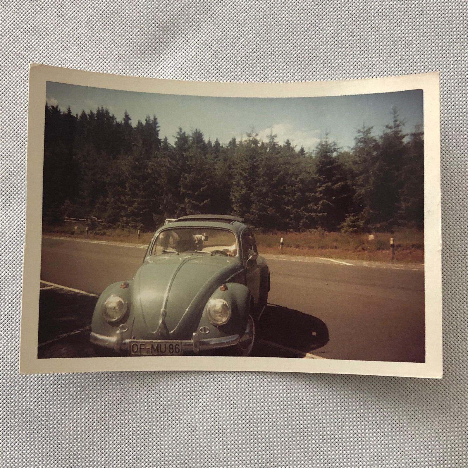 Vintage Photo Photograph Snapshot VW Volkswagen Beetle Bug Car