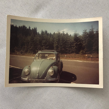 Vintage Photo Photograph Snapshot VW Volkswagen Beetle Bug Car