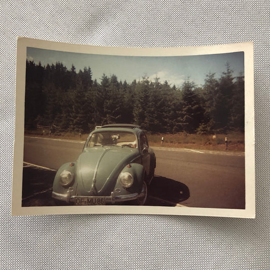 Vintage Photo Photograph Snapshot VW Volkswagen Beetle Bug Car