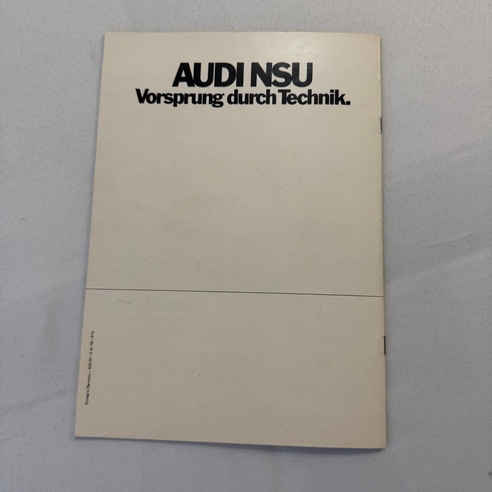Audi 50 Poster Sales Brochure Catalog Advertising 1974 1975 GERMAN
