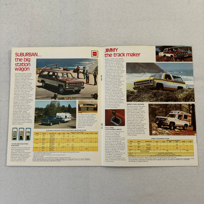 GMC Recreational Vehicles RV Sales Brochure Catalog Vandura Suburban Jimmy Rally