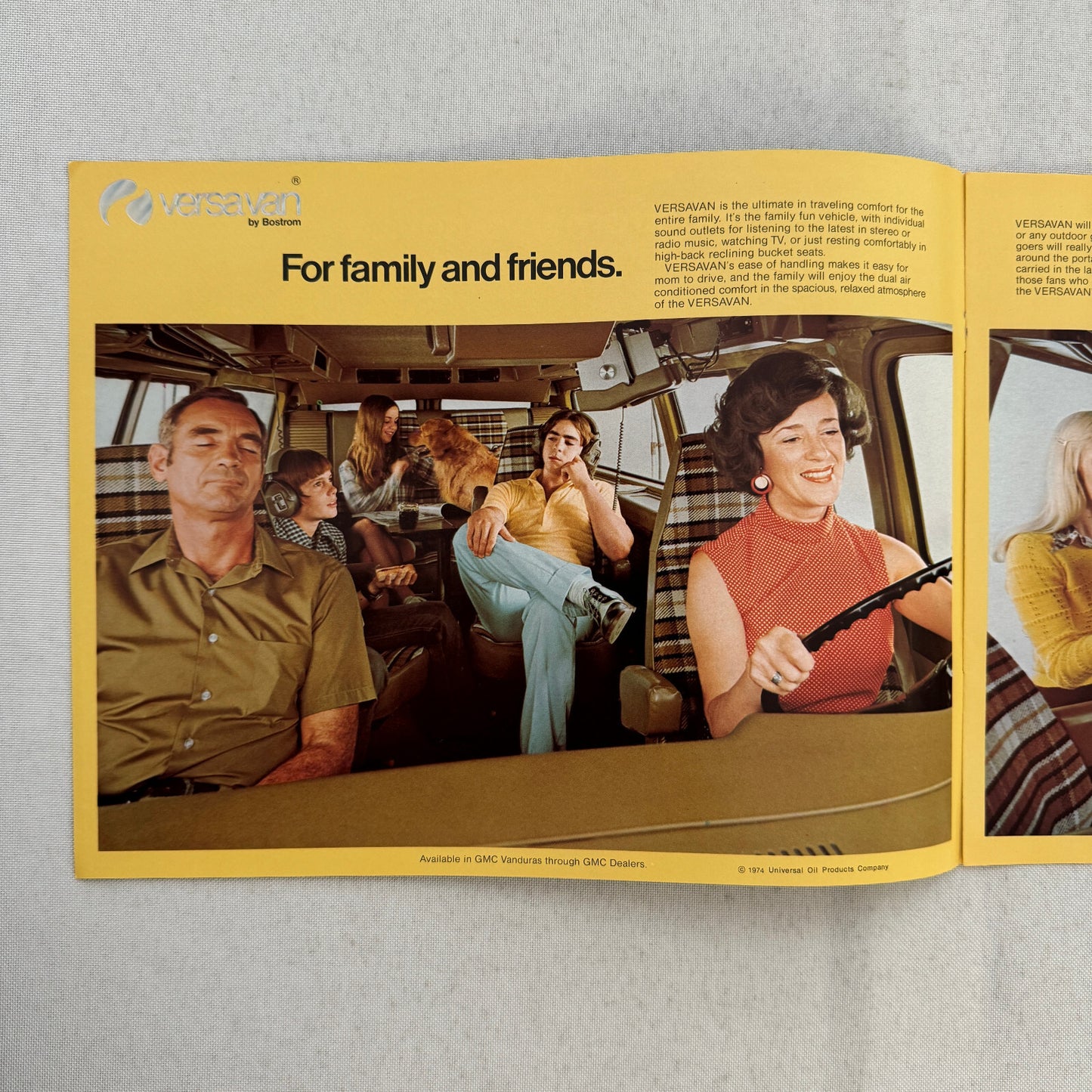 UOP Bostrom Versavan Vintage Conversion Van Sales Brochure Catalog GMC Vandura