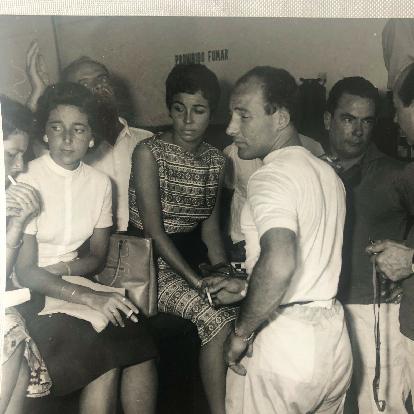Vintage Racing Photo Photograph 1957 Stirling Moss Jean Behra Jo Bonnier +