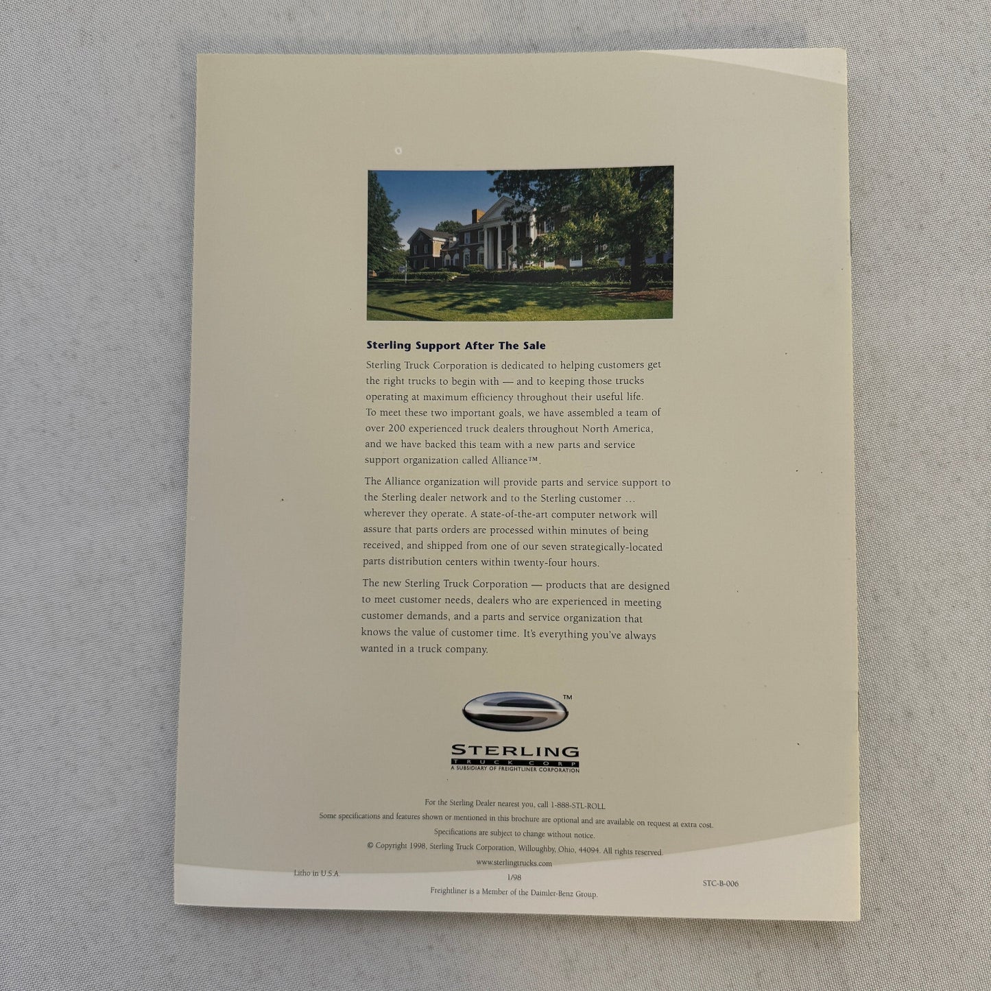 Sterline Truck A-Line A Line Sales Brochure Catalog