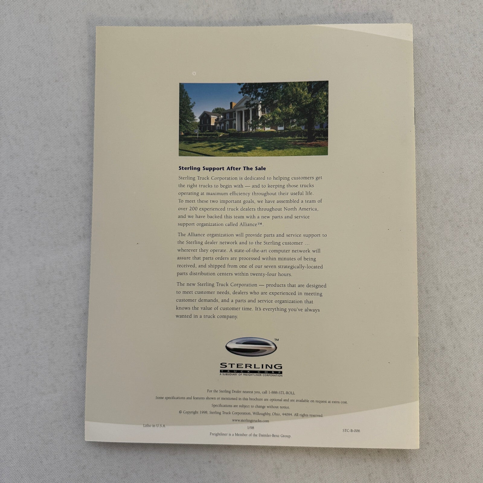 Sterline Truck A-Line A Line Sales Brochure Catalog