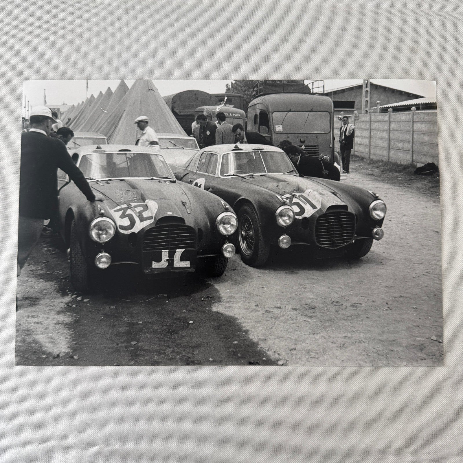 1953 LeMans Racing Photo Photograph Lancia D20C Cars Louis Chiron MODERN Print