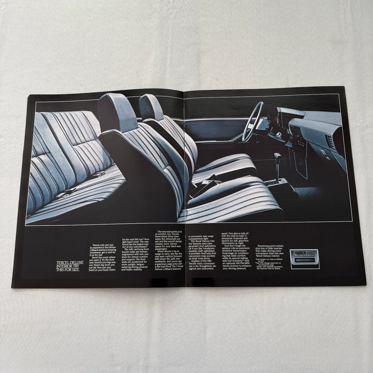 1983 Toyota Tercel Car Sales Brochure Catalog SR5 Wagon Liftback 4WD Vintage