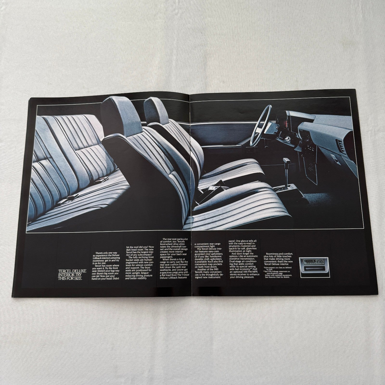 1983 Toyota Tercel Car Sales Brochure Catalog SR5 Wagon Liftback 4WD Vintage