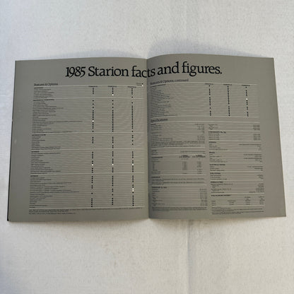 1985 Mitsubishi Starion Sports Car Sales Brochure Catalog Advertising