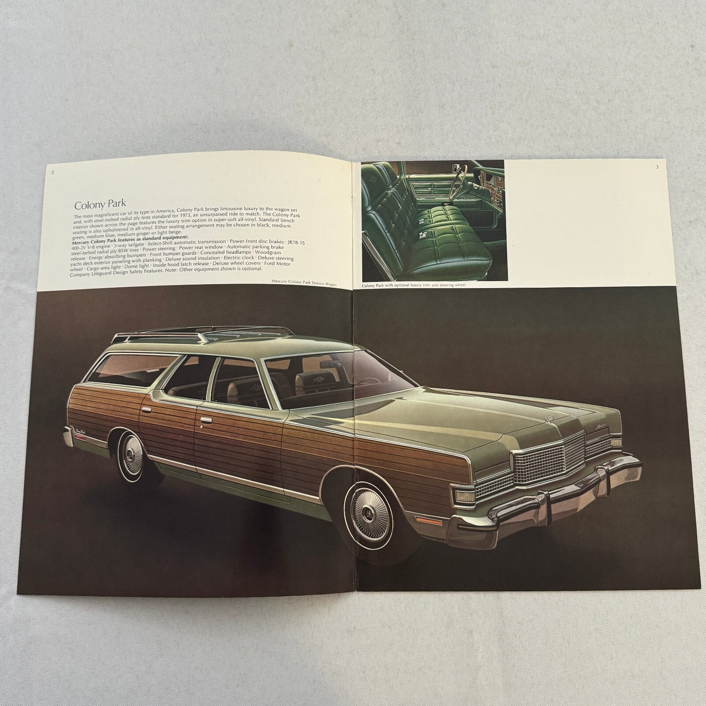 1973 Mercury Station Wagon Sales Brochure Catalog Montego Colony Park Marquis +