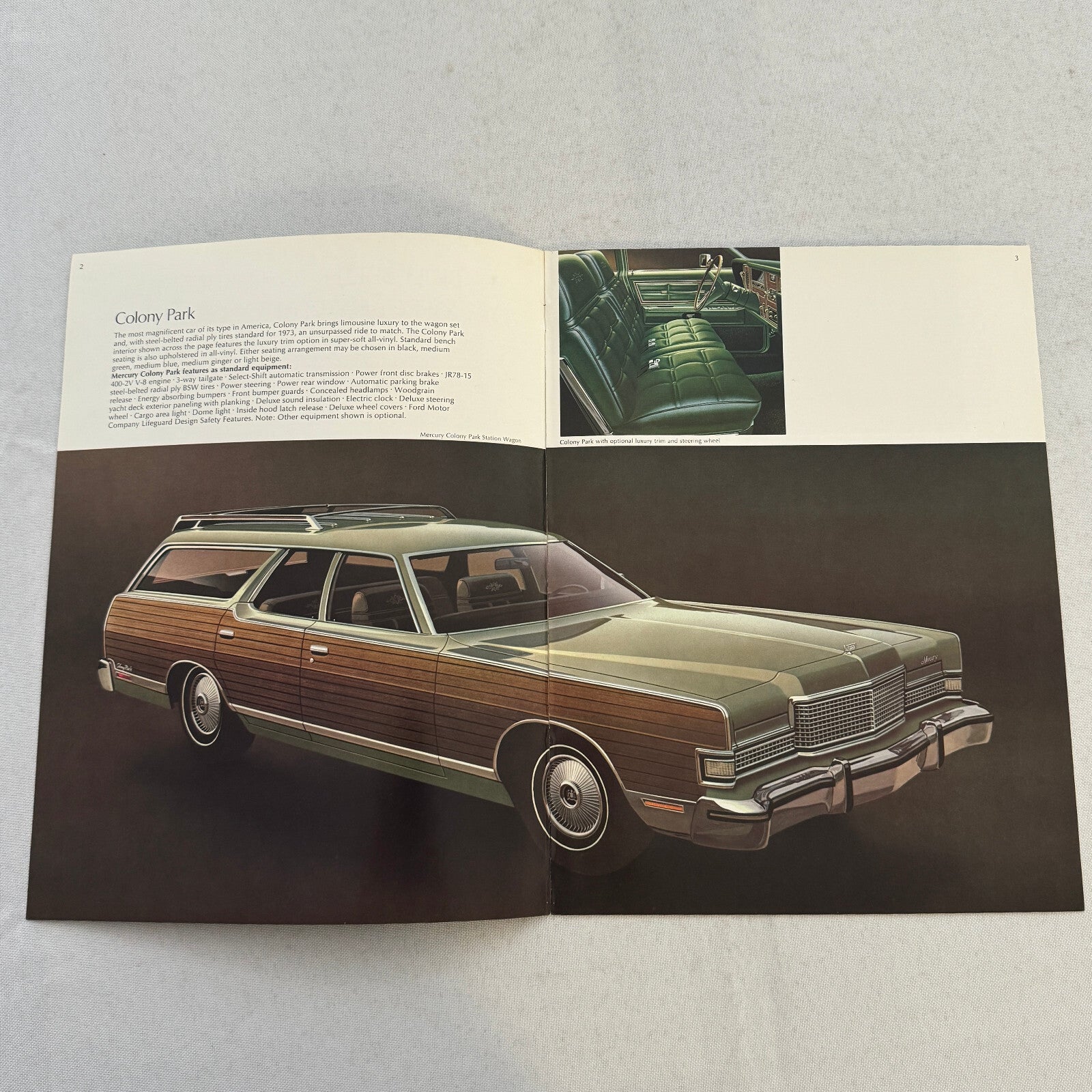 1973 Mercury Station Wagon Sales Brochure Catalog Montego Colony Park Marquis +