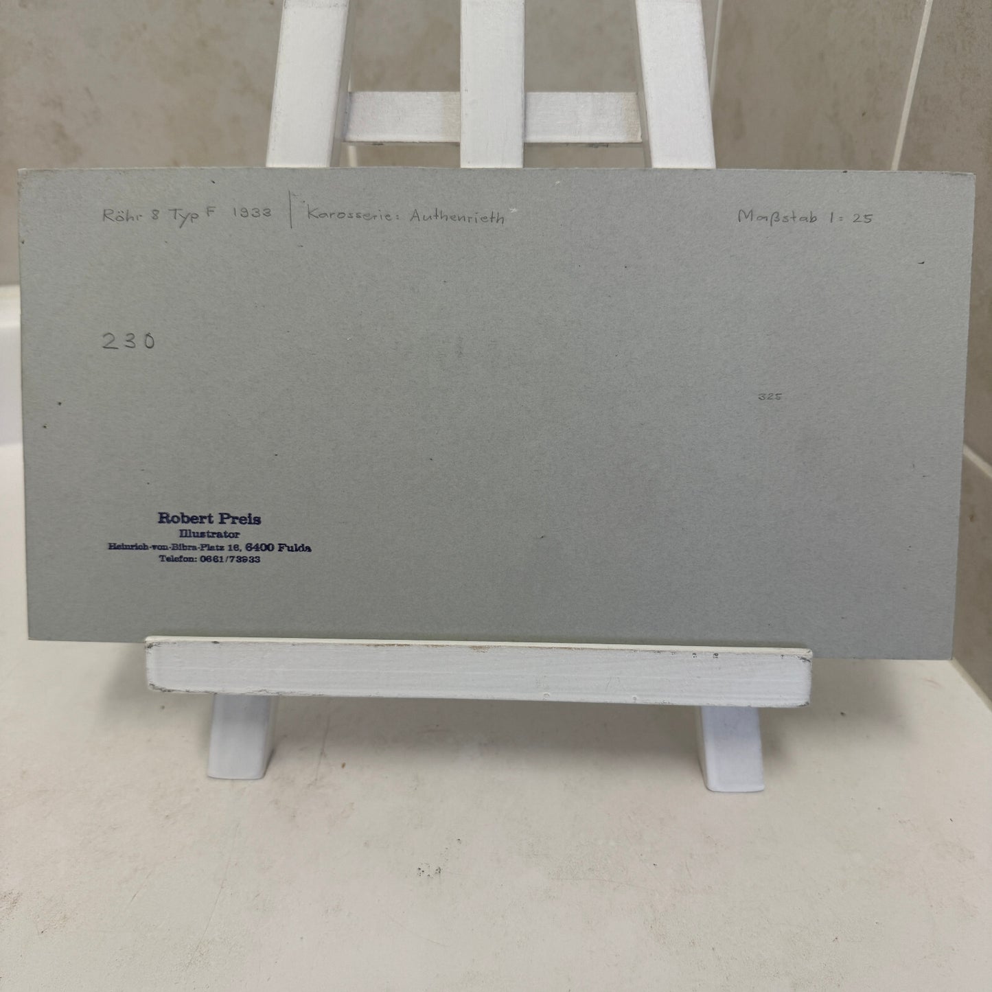 1933 Rohr 8 Type F Automobile Illustration Art Drawing Hand Drawn