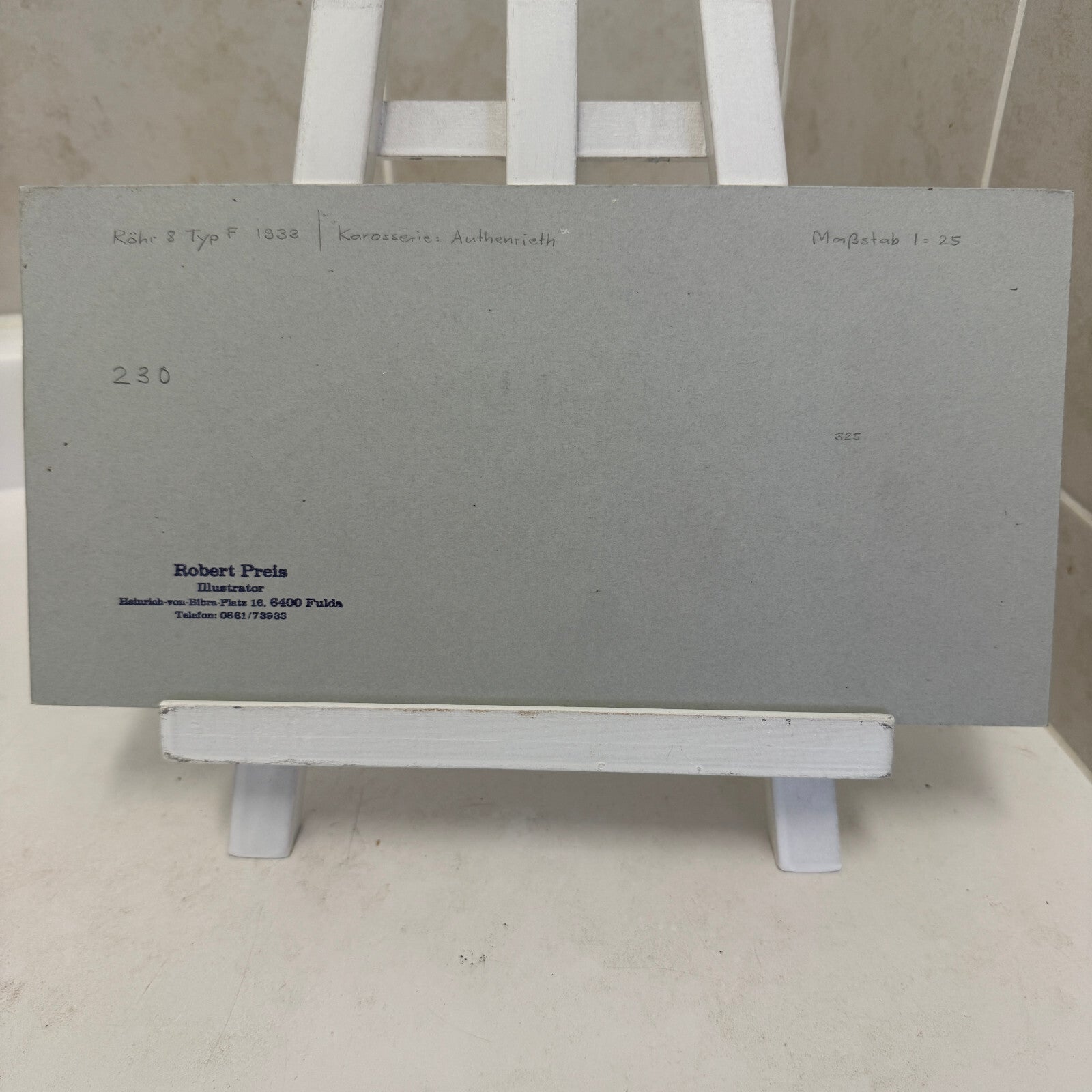 1933 Rohr 8 Type F Automobile Illustration Art Drawing Hand Drawn