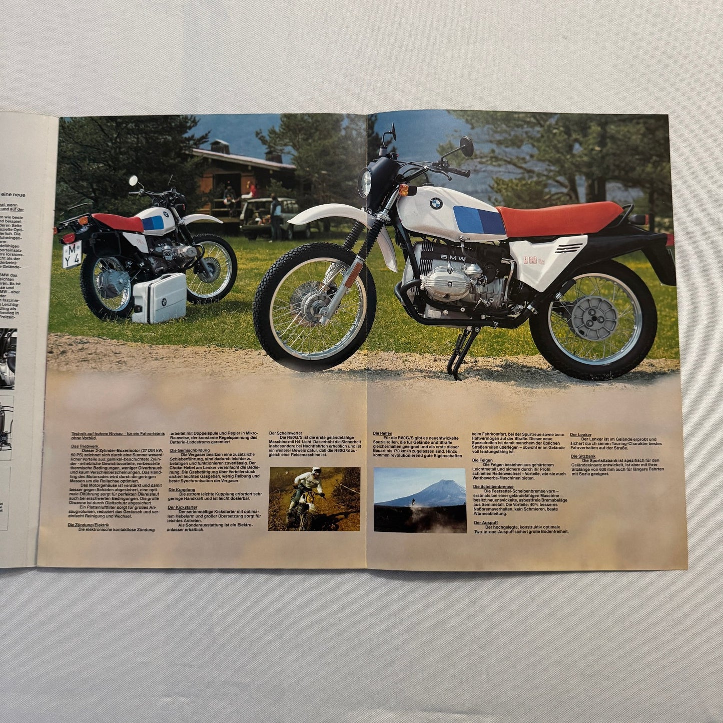 1981 BMW Motorcycle Sales Brochure Catalog R100 CS RT R80 R65 R45 GERMAN