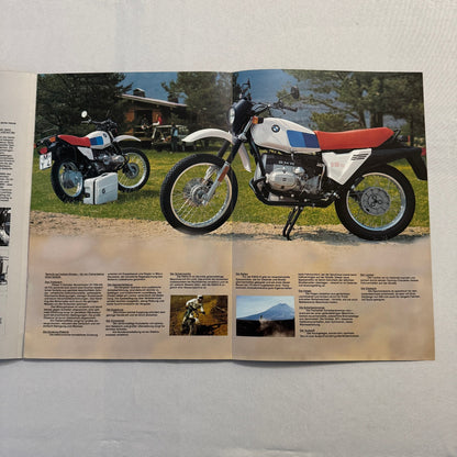 1981 BMW Motorcycle Sales Brochure Catalog R100 CS RT R80 R65 R45 GERMAN