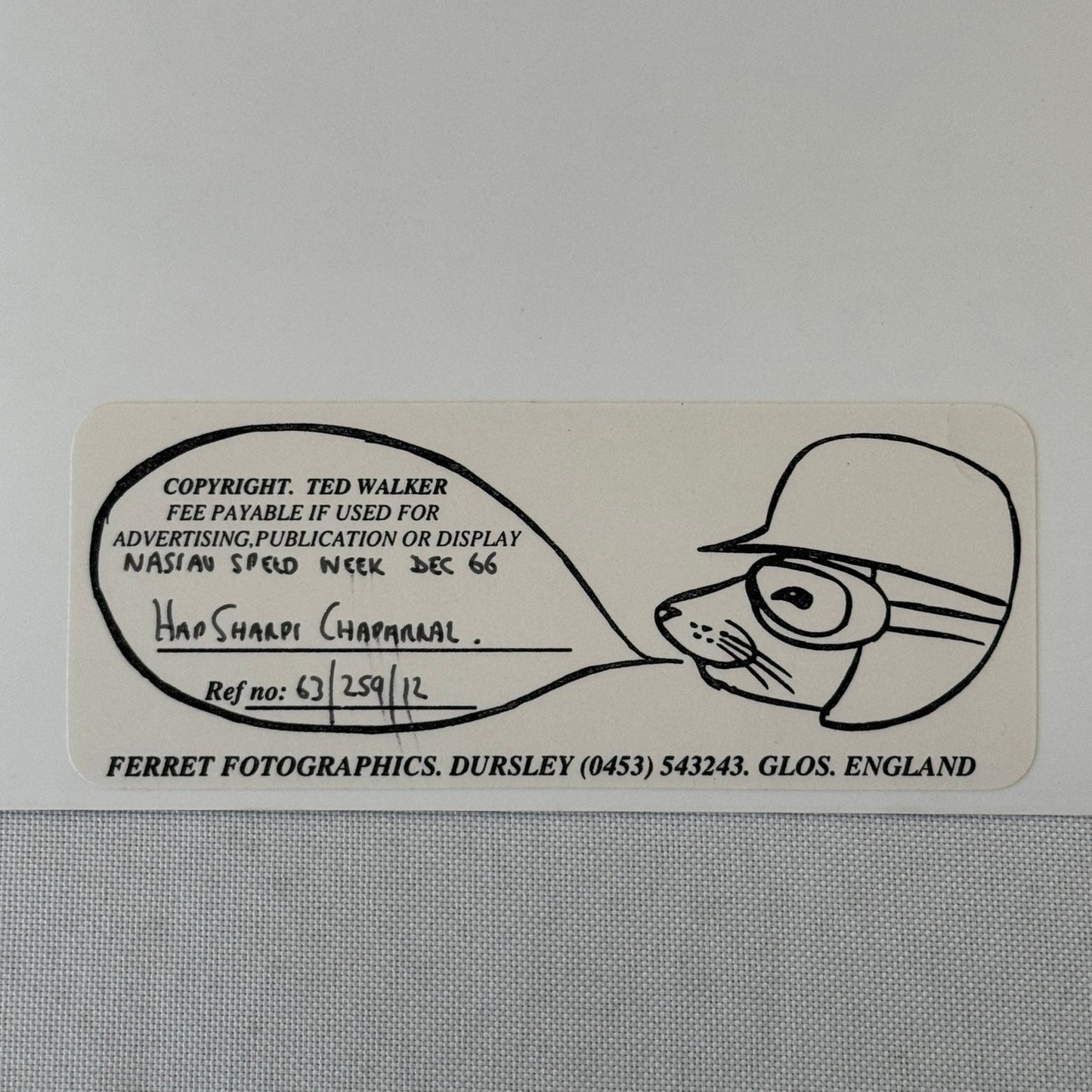 Vintage Racing Photo Hap Sharp Chaparral 1966 Nassau Speed Week Modern Print