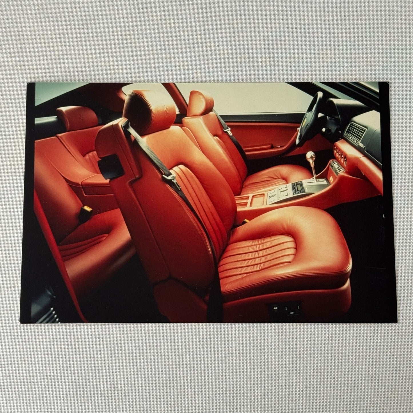 Ferrari Car Leather Interior Photo Photograph Unidentified Possibly Ferrari 412