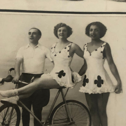 Circus Performer Bicycle Balancing Act Vintage Photo Photograph Les Novello