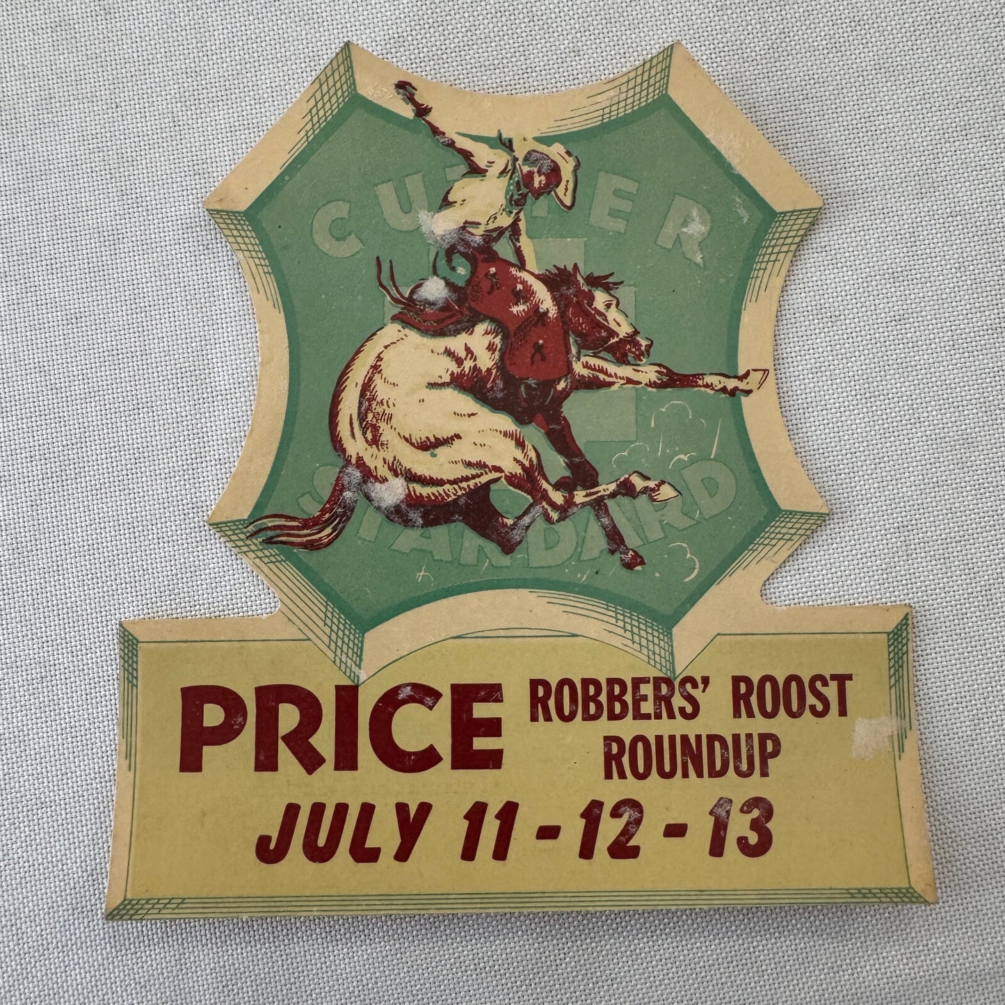 Vintage Rodeo Event Advertising Label 1940s