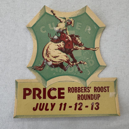 Vintage Rodeo Event Advertising Label 1940s