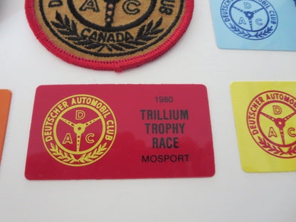 Vintage Deutscher Automobil Club of Canada Memorabilia Lot Dash Plaque Patch Pin
