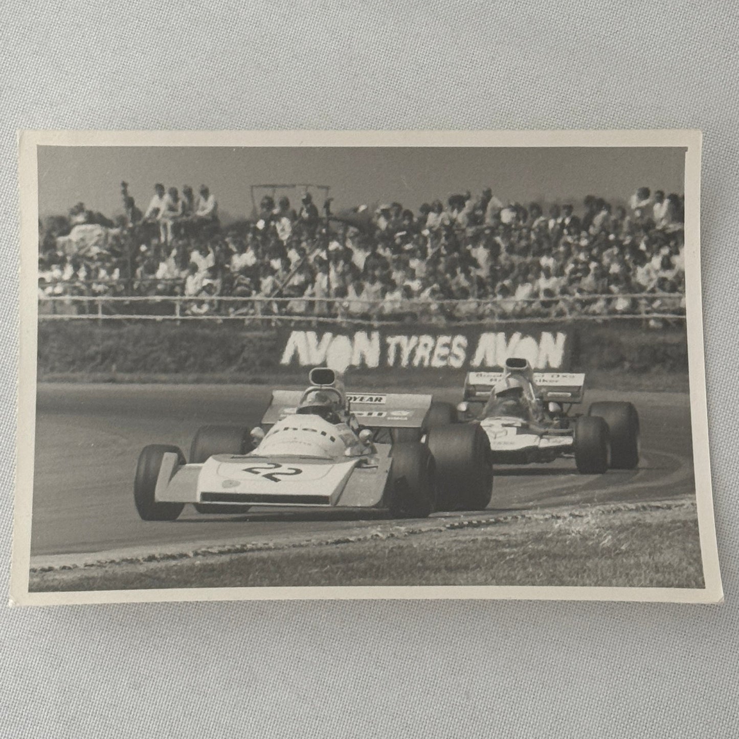 Vintage Racing Photo 1971 British Grand Prix Race Chris Amon