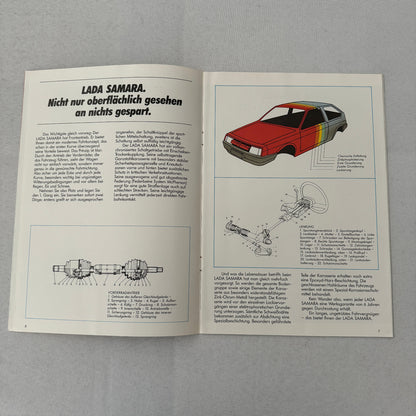 Lada Samara Car Sales Brochure Catalog German Text European Market