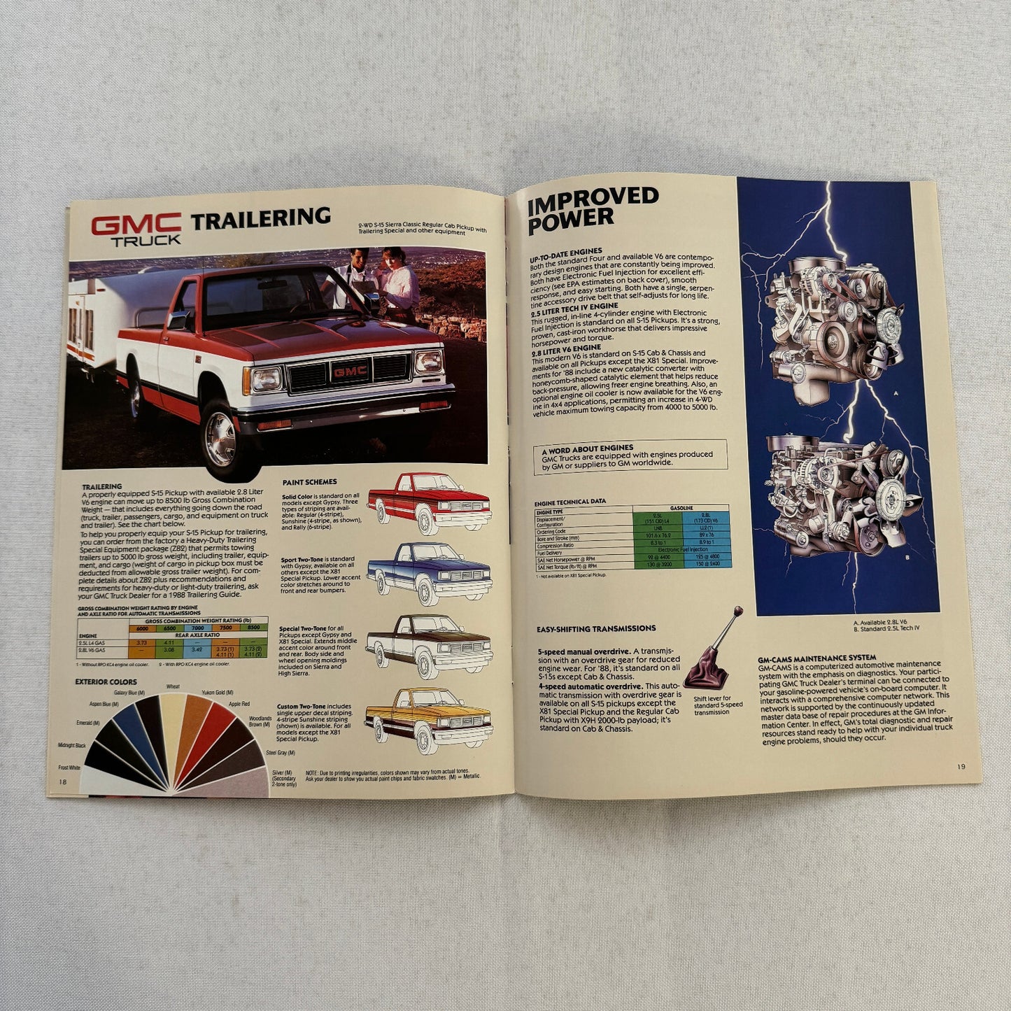 1988 GMC S-15 S15 Pickup Truck Sales Brochure Catalog Advertising Canadian