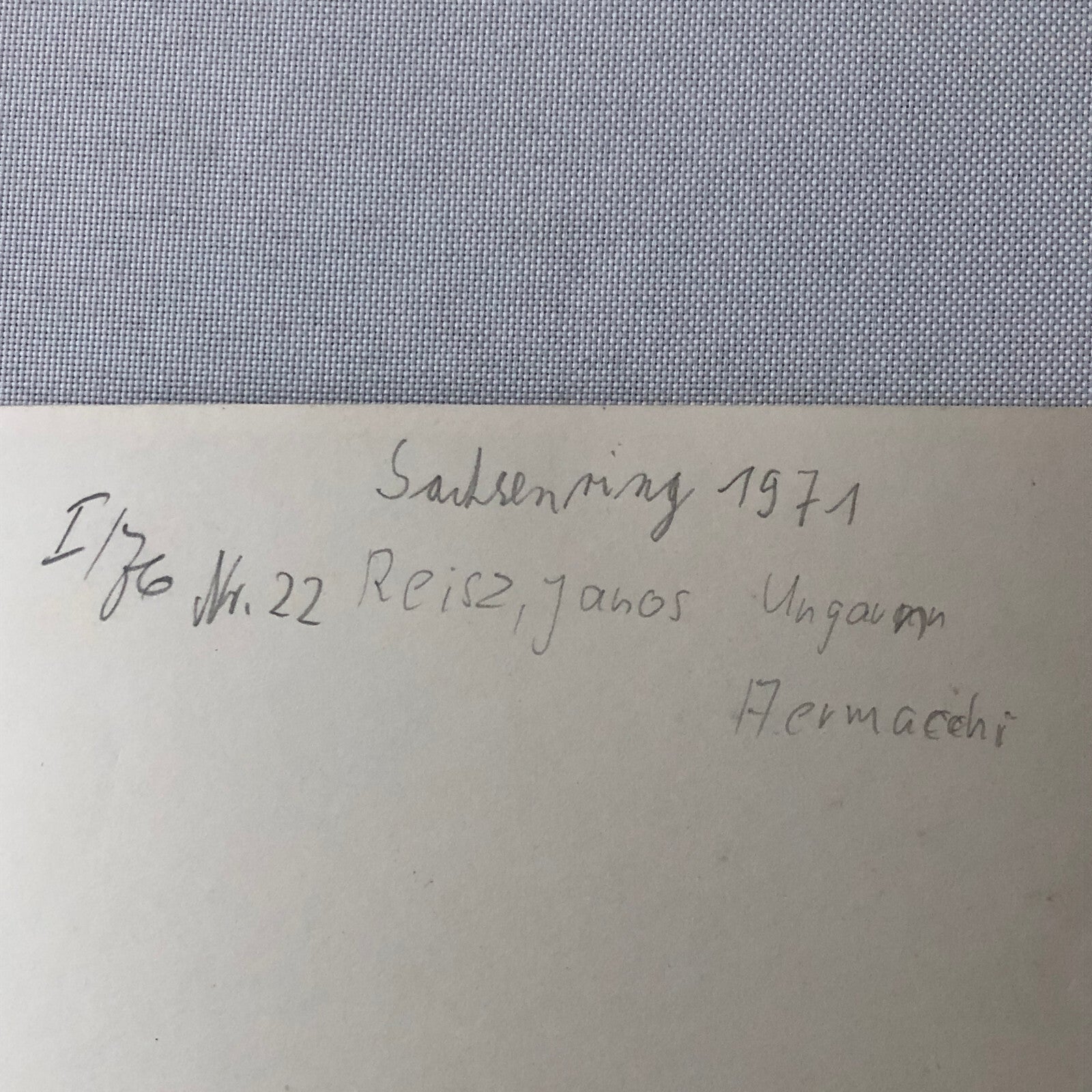 Vintage Motorcycle Racing Photo photograph Rider Janos Reisz 1971