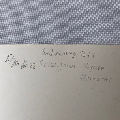 Vintage Motorcycle Racing Photo photograph Rider Janos Reisz 1971