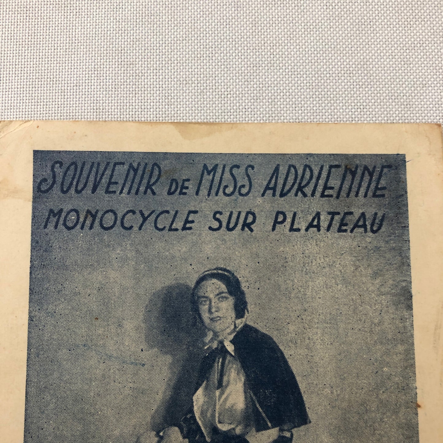 Circus Performer Woman with Unicycle Souvenir Card Postcard Miss Adrienne