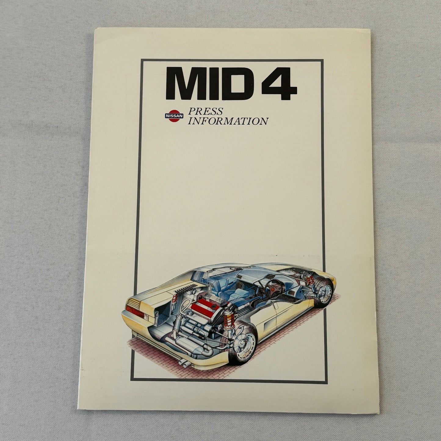 1985 Nissan Mid 4 Concept Car Press Kit Photos Brochure German Text