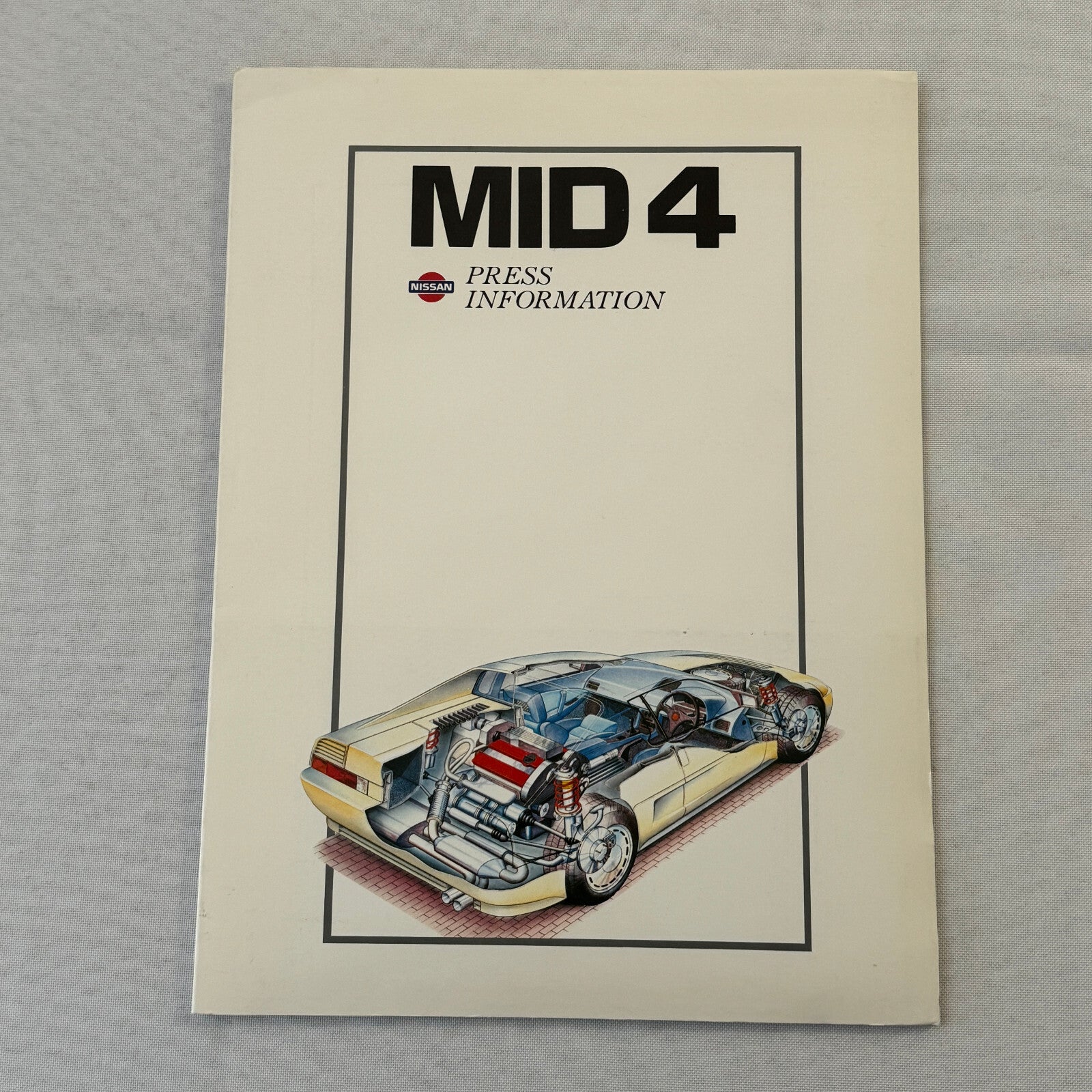 1985 Nissan Mid 4 Concept Car Press Kit Photos Brochure German Text
