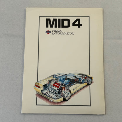 1985 Nissan Mid 4 Concept Car Press Kit Photos Brochure German Text