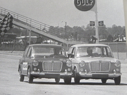 Vintage 1963 Morris Mini Minor Racing Photo Photograph Denise McLuggage Ireland 