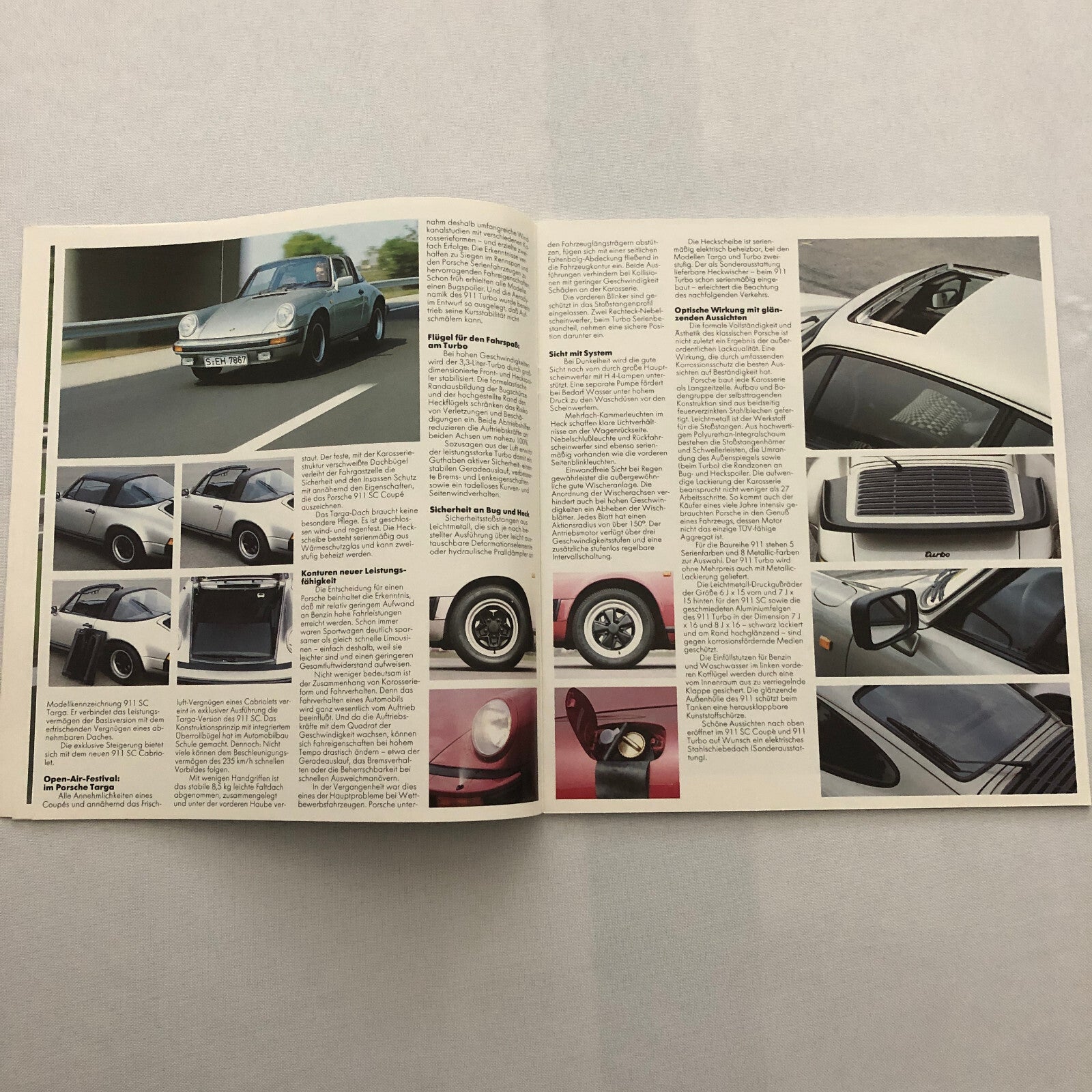 1983 Porsche 911 SC and 911 Turbo Sales Brochure Catalog Prospekt GERMAN TEXT