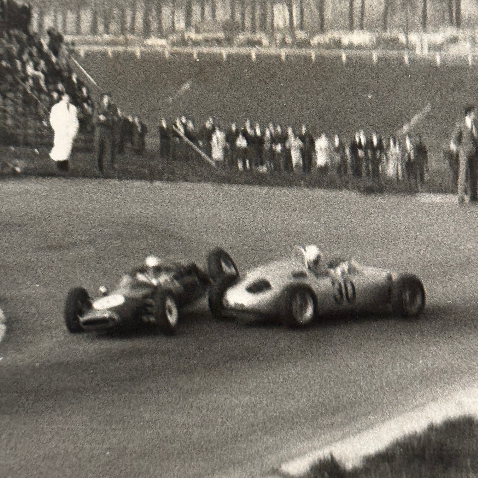 Vintage Racing Photo Photograph Accident Wreck Porsche