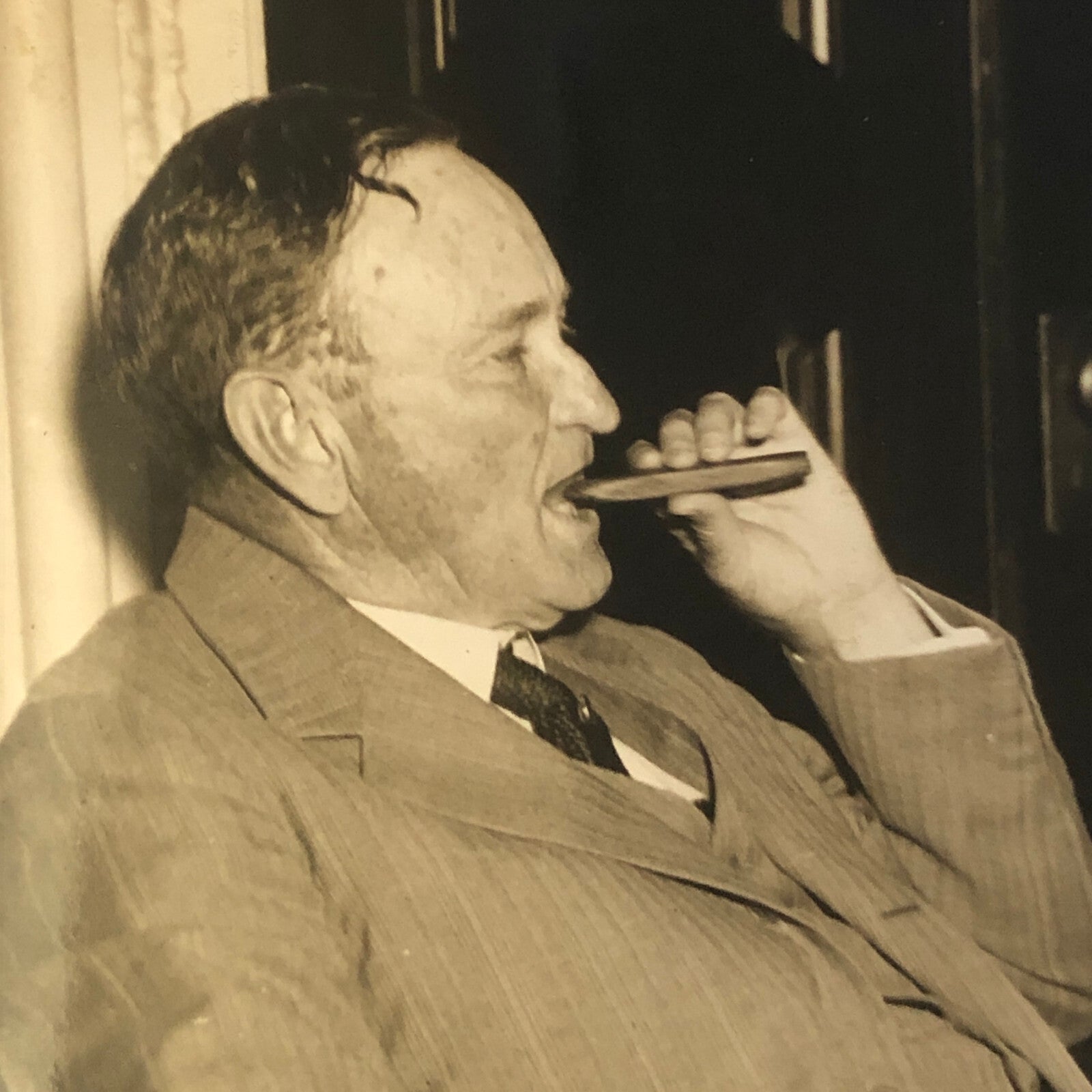 Press Photo Photograph Baron Maurice Rothschild Banker with Senator 1934