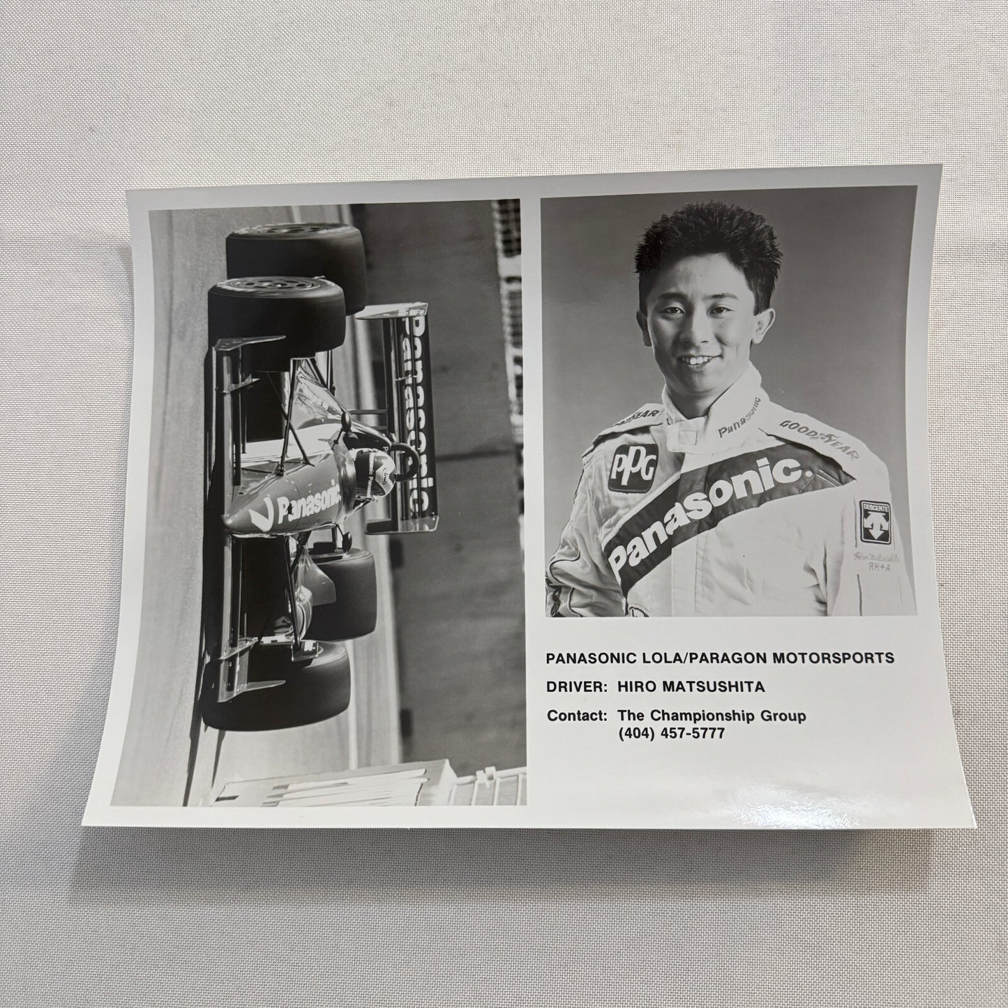 Hiro Matsushita CART Indy Car Racing Driver Press Kit Panasonic Team 1991