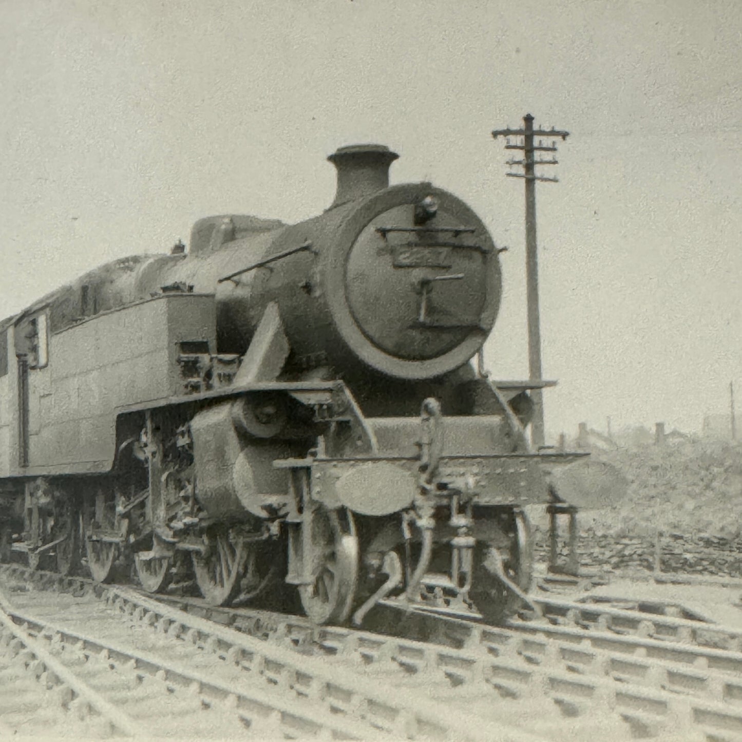 Vintage Train Locomotive Photo Photograph Railway Rail