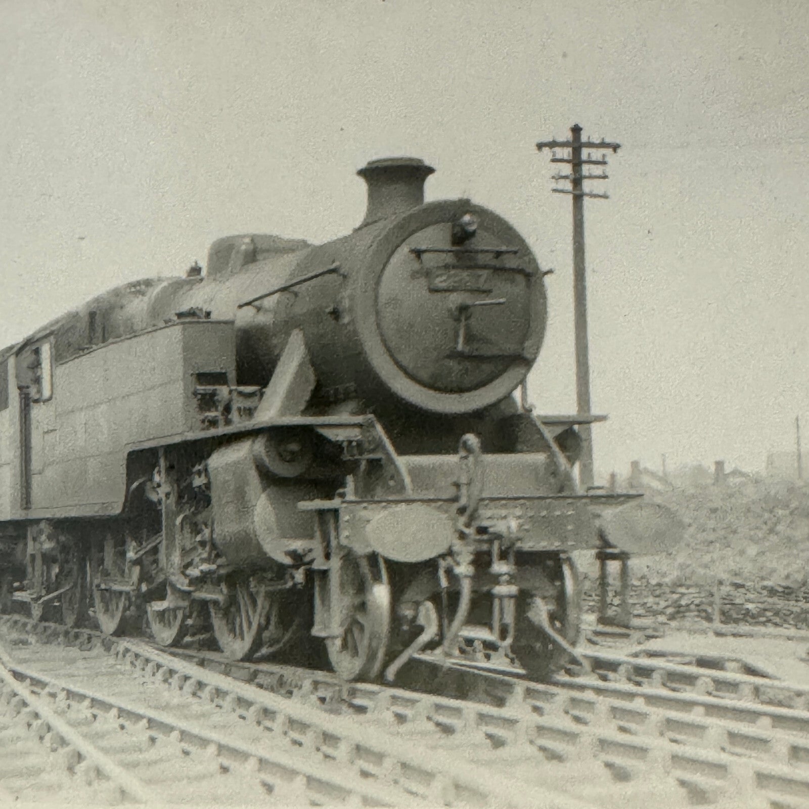 Vintage Train Locomotive Photo Photograph Railway Rail