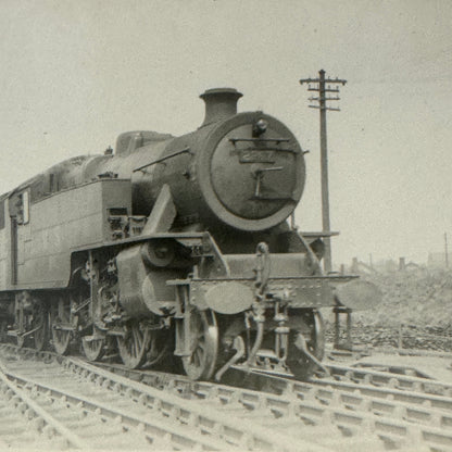 Vintage Train Locomotive Photo Photograph Railway Rail