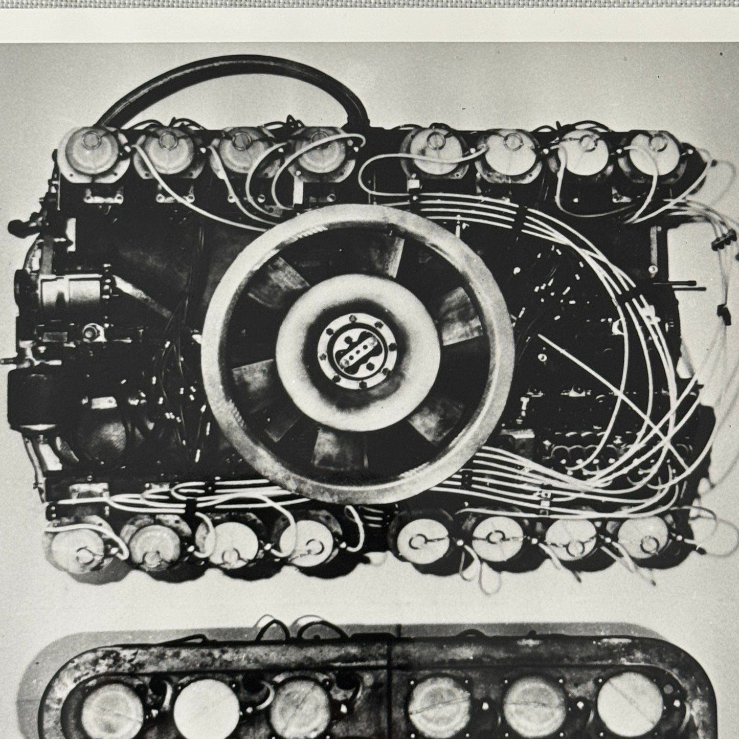 Porsche Racing Car Engine Photo Photograph Print Unidentified